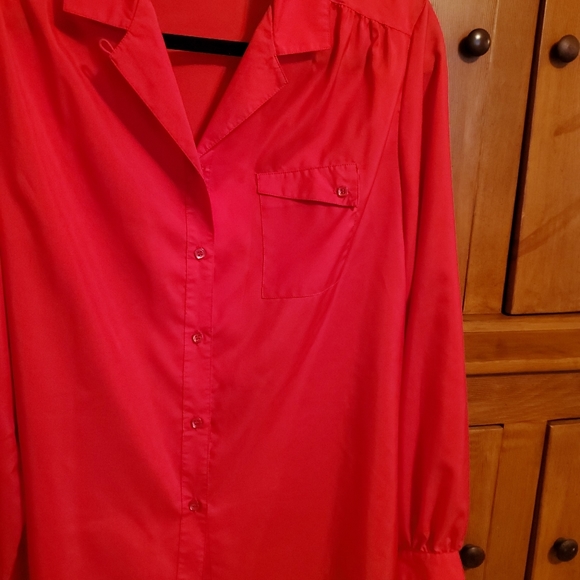 Ship'n Shore Red Vintage Blouse - Picture 2 of 4